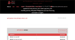Desktop Screenshot of mitsubishipricelist.com